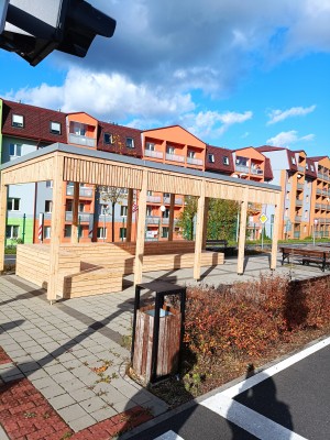 Dřevěný přístřešek na dopravním hřišti