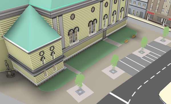 Úprava prostoru před kostelem