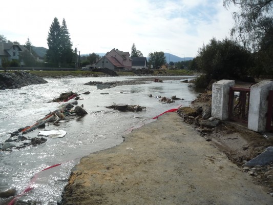 Komunikace zničená povodní 2024