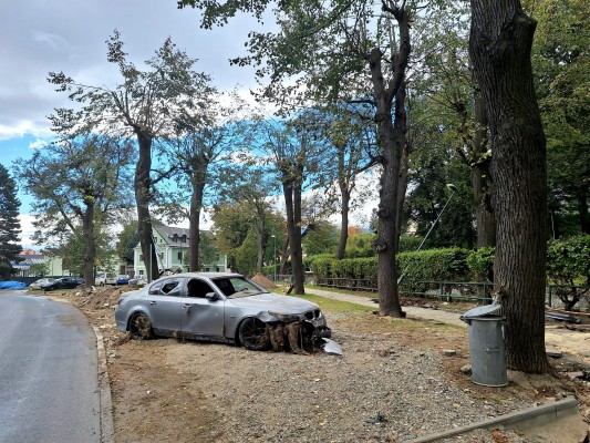 Ulice Vodní po povodni 2024