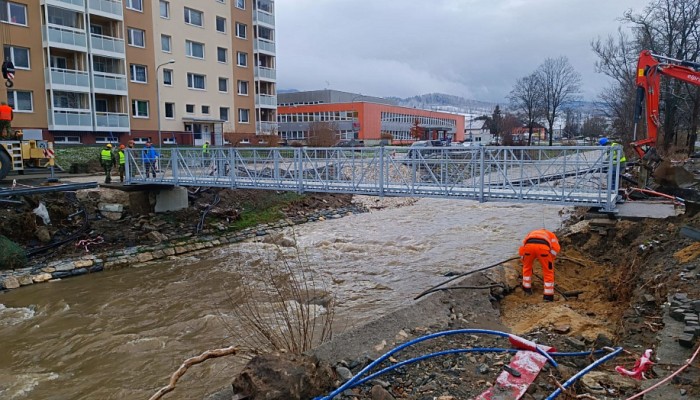 Lávka na ul. Nábřežní (Obnova po povodních)