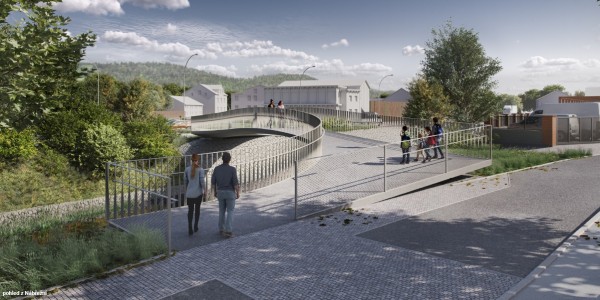 Vizualizace nové lávky (HUA HUA ARCHITECTS s.r.o.)