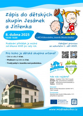 Dětská skupina bude prostorem pro radost, zábavu a bezpečný růst těch nejmenších