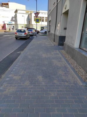 Chodník ul. Dukelská - nový stav