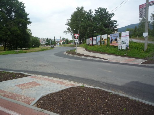 Výstavba chodníku U Bělidla, Jeseník