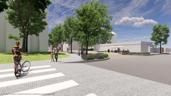 Pohled o ulice Poštovní.